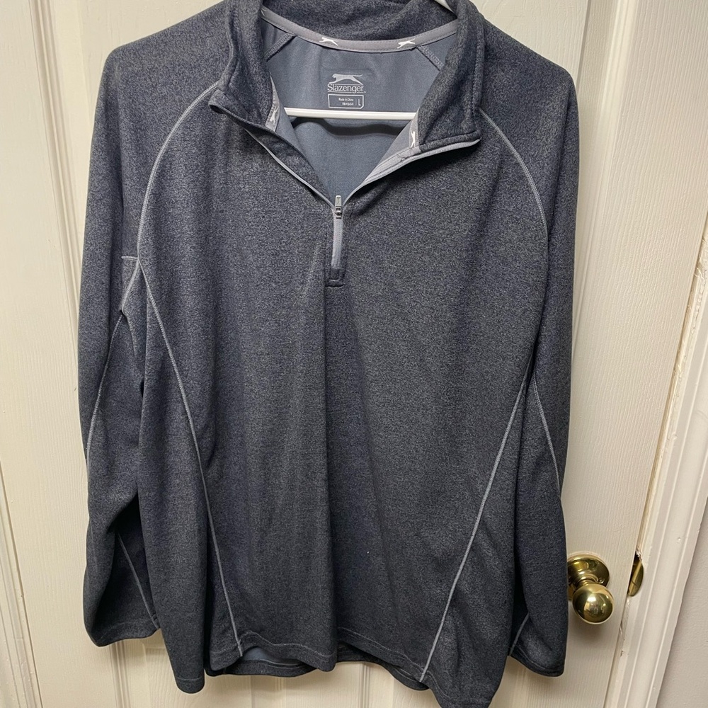Slazenger Golf Charcoal Quarter-Zip Pullover Size Large